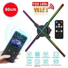 60cm 3D Hologram Projector Display 4 Flügel 720 LED Wifi APP