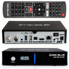 GigaBlue UHD Trio 4K PRO Combo E2 Receiver 1x DVB-S2X + DVB-C/T2 1200Mbps WiFi +