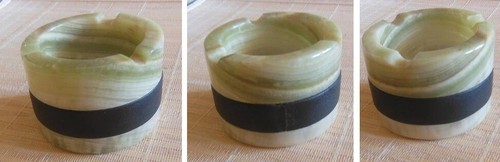 Aschenbecher onyx grün - aschenbecher,