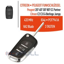 FUNKSCHLÜSSEL für PEUGEOT