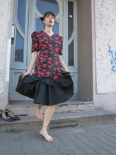 Rosenkleid Partykleid Damen Cocktailkleid 80er TrueVINTAGE 80s women's dress 40