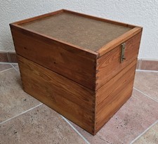 Holzkiste mit Deckel BxHxT 31x35x45cm Innenfächer für Kleinkram oder Werkzeug