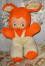 DDR Plüschtier  Gummi Gesicht Kuscheltier Hase Häschen 36cm groß so süß !!