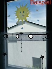 2 Vitrage Gardinenstangen Scheibenstangen Vorhangstangen Vorhang; Silber Matt