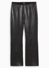 Lammnappa-Lederhose Gr. 38-54 Schwarz Damen Luxus- Echtleder 7/8-Hose Neu