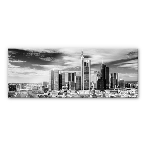 Glasbild frankfurter skyline - glasbild,