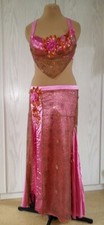 Bauchtanz Kostüm Gr. 38/40 (M) Rosa und Kupfer, sehr guter Zustand