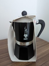 Bialetti Rainbow schwarze Mokkakanne - 3 Espressotassen, Caffettiera Rossa - neu mit Etikett