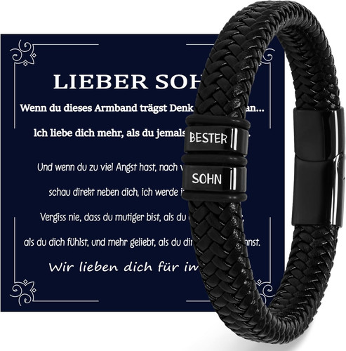 Herren lederarmband geschenk - lederarmband,