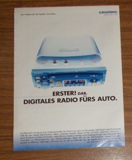 Seltene Werbung vintage GRUNDIG SCD 5690 RDS INFOMAT HiFi DAB Autoradio 1998
