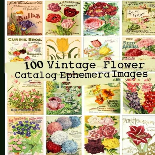 100 vintage flower catalog - 100,