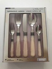TCM Tchibo 30tlg. Tafel Besteck PALACE Perlmutt-Optik Creme für 6 Personen NEU