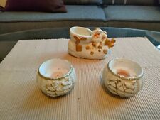 2 x Teelichthalter und 1 x Stiefel