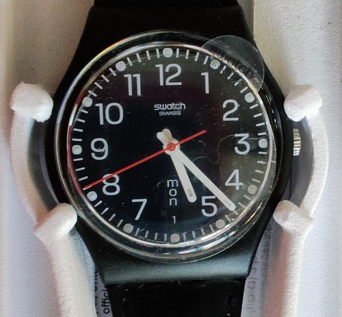 Swatch quartz uhr - swatch, schwarz