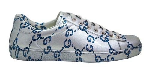 Gucci ace silver coated - gg,