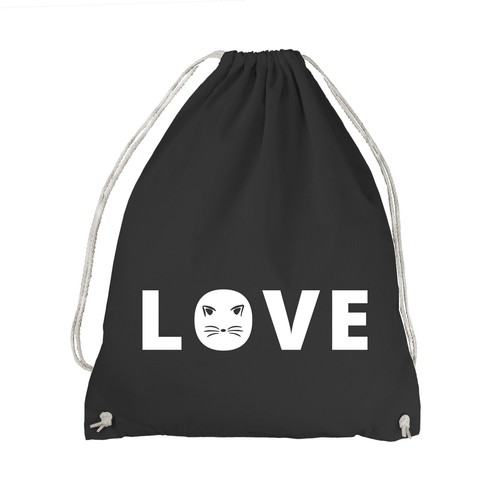 Love katzengesicht turnbeutel - love,