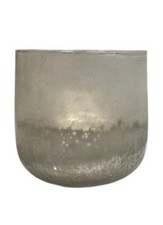 Windlicht Glas frosty/silber
