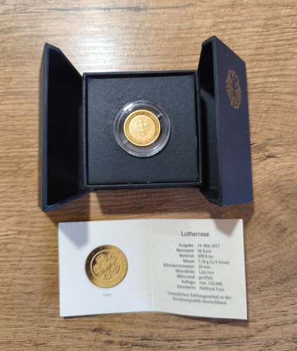 Euro gold brd lutherrose - 50,