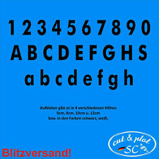 selbstklebende Zahlen Start-Nr. Hausnummer Aufkleber Briefkasten Mülltonne SC095