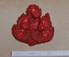 Wachsbild 3 Engelsköpfe