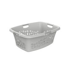 ROTHO Wäschekorb 50L Flowers Wäschesammler Wäschebox Wäsche Korb Box Kunststoff