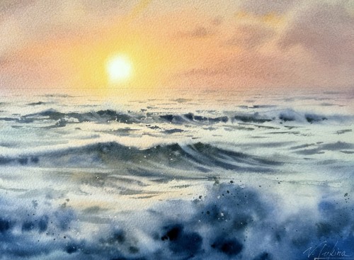 Original aquarell gemälde - aquarell,