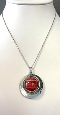 Schöne Kette+Anhänger Silber 835 Länge 50cm  mit großen Rhodochrosit (AN17)