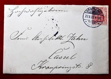 Alter Briefumschlag von BRAUNLAGE nach CASSEL / KASSEL  - von 1907 - mit Brief 