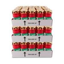 60x Grabkerzen mit Deckel rot