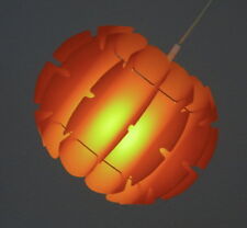 seltene alte Design Decken Pendelleuchte Lamellenlampe ROT Hippie Ära 60er Jahre