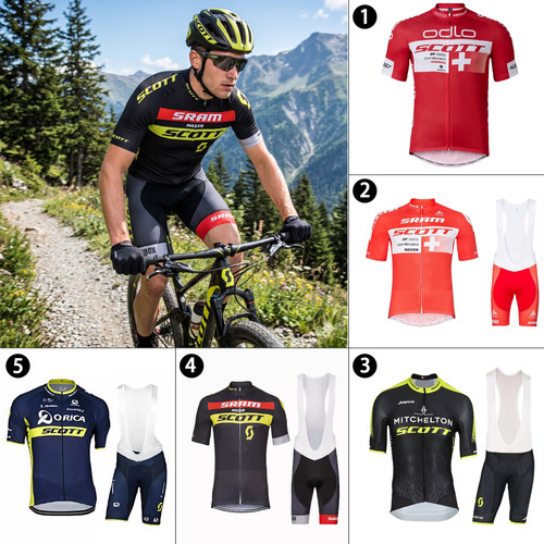 Radtrikot set herren kurzarm - set,