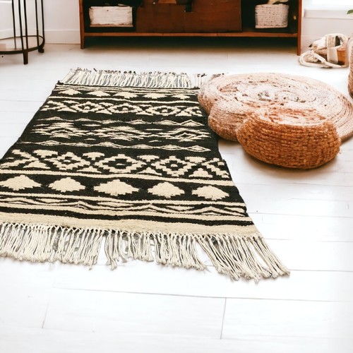 Teppich schurwolle schwarz - teppich,