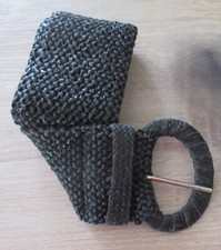 1 Damen-Gürtel ~ Länge 100 cm ~ Breite 7 cm ~ geflochten schwarz