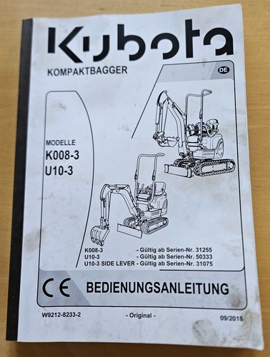 Bedienungsanleitung kubota - bedienungsanleitung,
