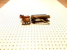 Preiser HO Pferdegespann mit Leiterwagen und Holz