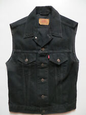Levi's 70401 Weste Jeansweste Gr. M Schwarz ! Oldschool SLIM FIT Vintage Denim !