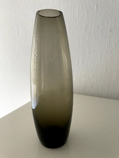 50/60-er:  Rauchglas Vase  Wagenfeld Ära h=19,5cm