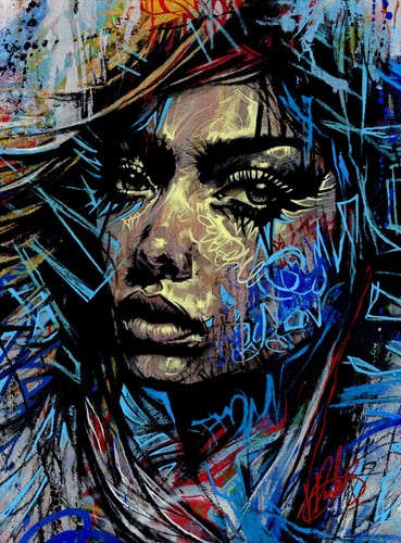 Original graffiti portrait - original,