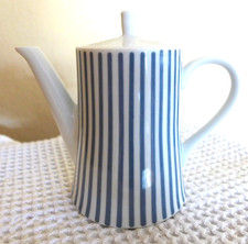 MELITTA ZÜRICH Streifen BLAU kleine Kaffeekanne 5-35  0,35 Liter TOP Mokkakanne
