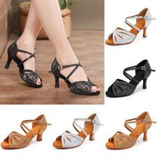 Damen Ballsaal Latein Tanzschuhe Mädchen Tango Salsa Schuhe 5/7cm Absatz Innen