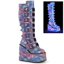 Demonia plateaustiefel - plateaustiefel,
