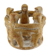 Budawi® XL Freundeskreis 5 Freunde Handwerkskunst aus Mexiko Teelichthalter gelb