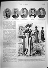 Alter Druck Sommer Fahrrad Kostüme Sir J Fischer Mittelmeer Flotte 1901 20.