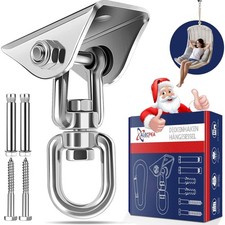 Deckenhaken Edelstahl 450kg Drehwirbel Schaukel Hängesessel Trapeze