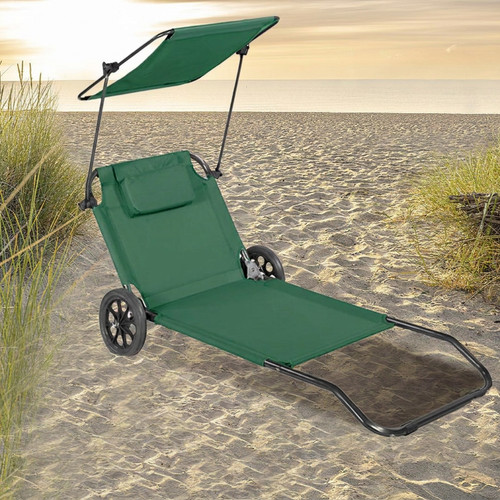 Strandliege mit rollen - strandliege,