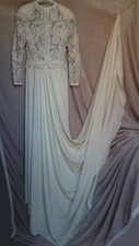 Dalin Brautkleid mit Schleppband reine Seide Made in Italy