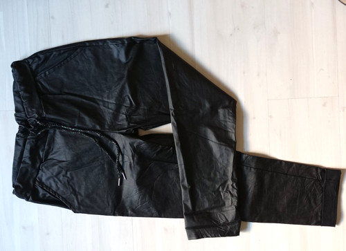 Baggy kunstleder joggpants - kunstleder,