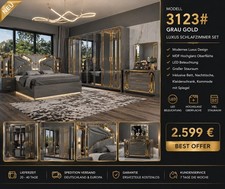 Luxus Schlafzimmer Set Grau