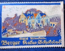 Werbemarke Berger Kakao Schloss Altenstein Maler Suchodolski