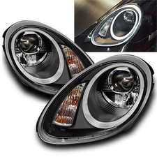Porsche Boxster,Cayman 987 Scheinwerfer Schwarz LED Tagfahrlicht Optik Bj.04-08